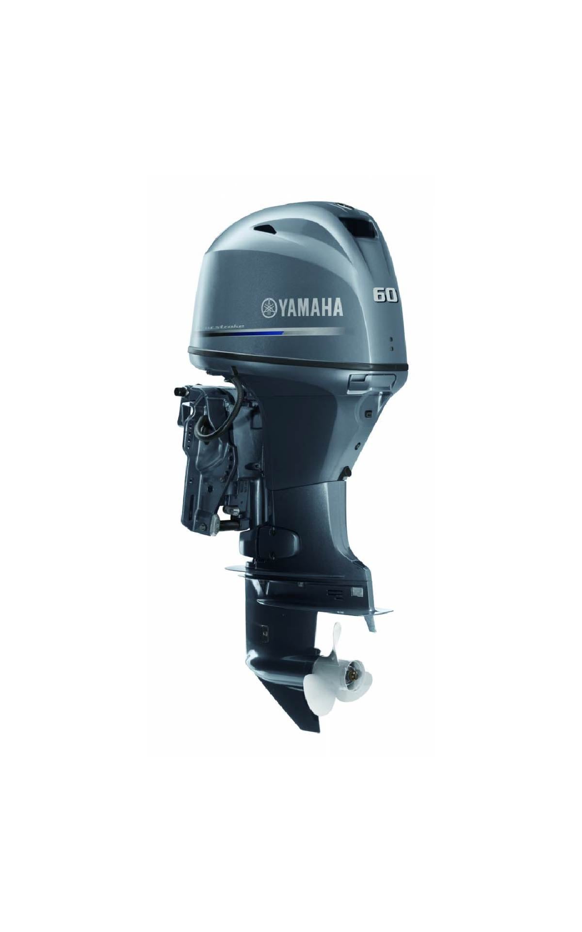MARINE OUTBOARD ENGINE, 4 STROKE, YAMAHA, MODEL: F60FETL, COLOR: GRAY
