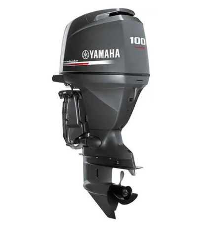 محرك بحري خارجي ، رباعي الأشواط ، ياماها ، موديل: F100BETX ، اللون: رمادي