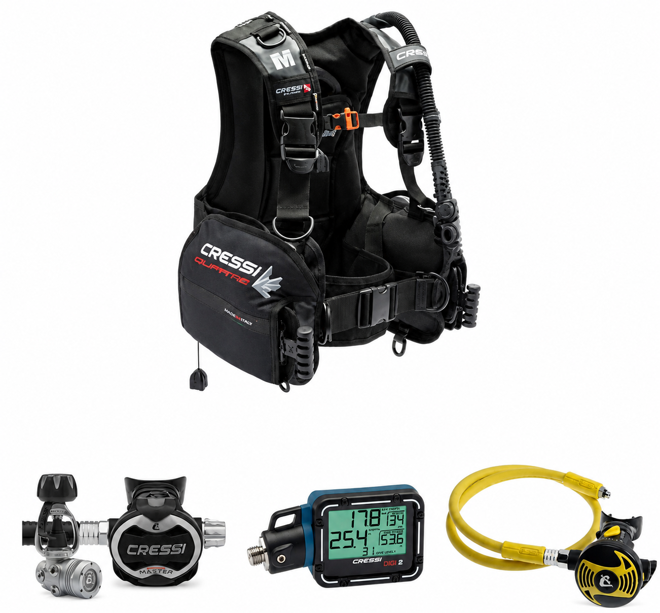 Master T10 Complete Diving Package with BCD, Octopus & DIGI2 Digital Console