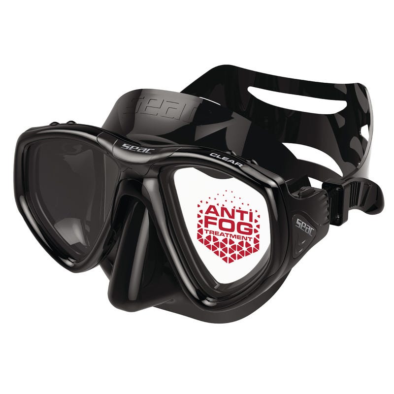 SEAC - CLEAR ANTIFOG MASK S/BL BLACK