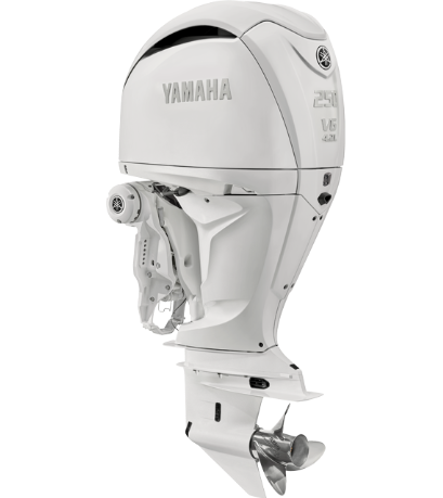 MARINE OUTBOARD ENGINE, 4 STROKE, YAMAHA, MODEL: F250PET2N, COLOR: WHITE