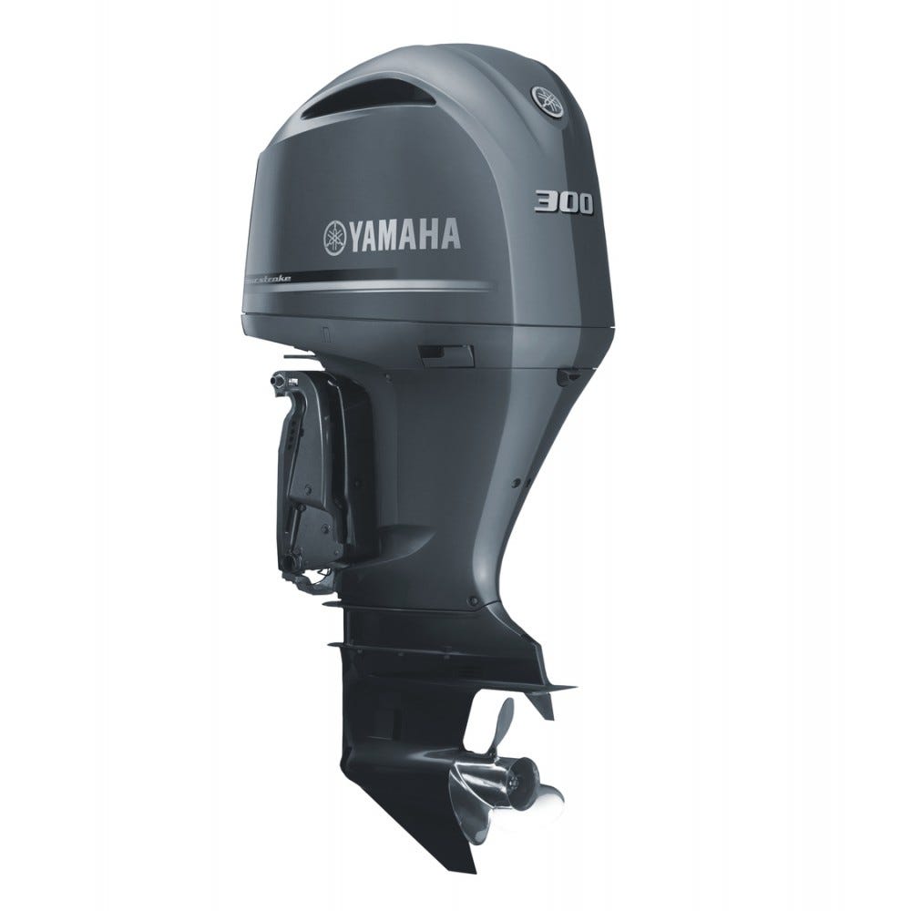 MARINE OUTBOARD ENGINE, 4 STROKE, YAMAHA, MODEL: F300BETU, COLOR: GRAY
