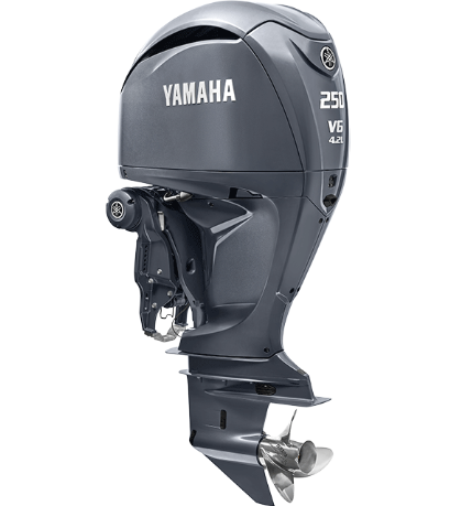 MARINE OUTBOARD ENGINE, 4 STROKE, YAMAHA, MODEL: F250DETU, COLOR: GRAY